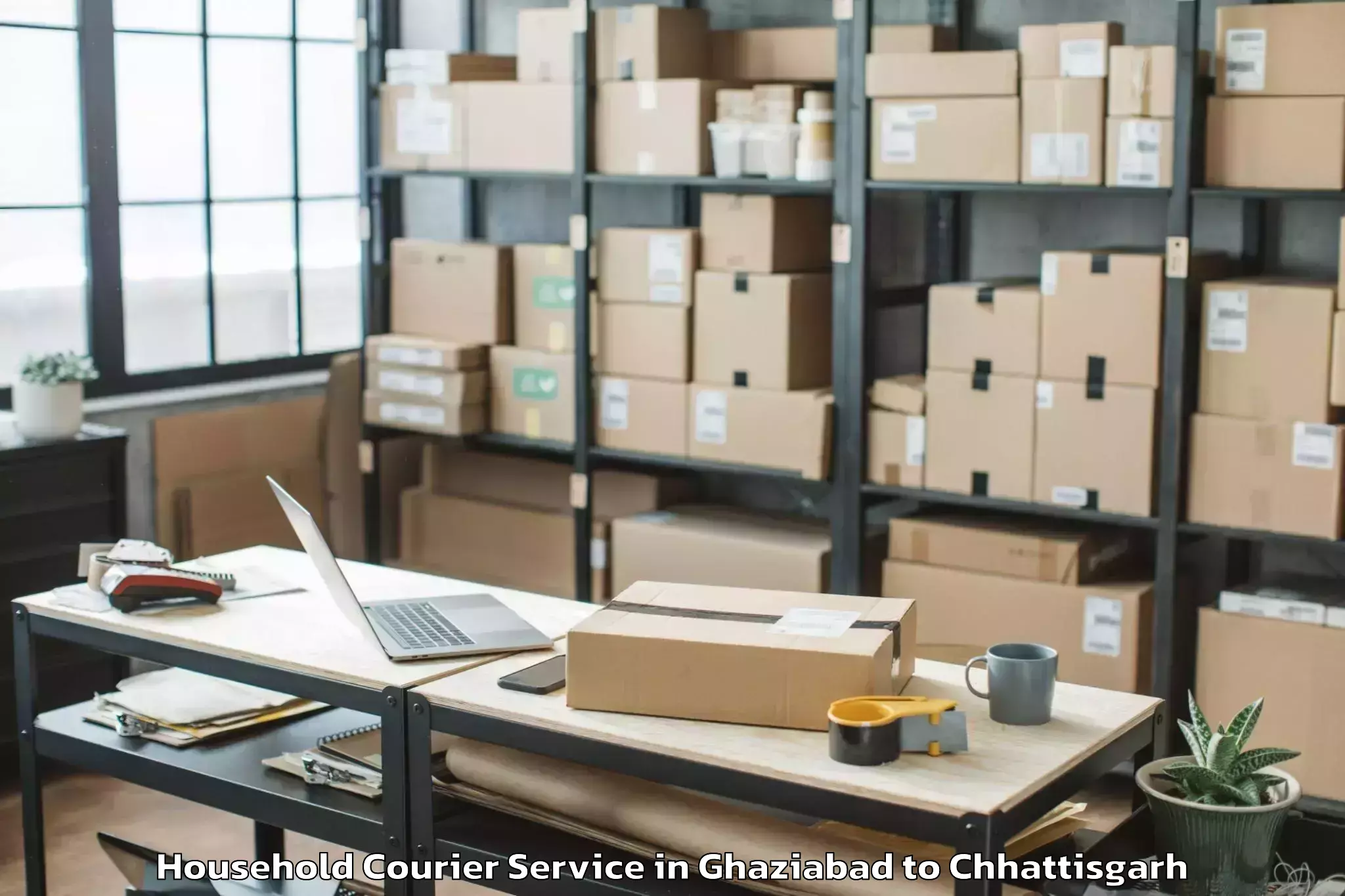 Professional Ghaziabad to Kirandul Household Courier